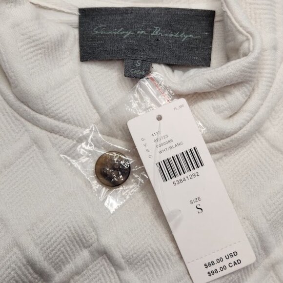 Sunday in Brooklyn (Anthropologie) Women's 3/4 Sleeve Mock Neck Sweater Sz Sm - Picture 4 of 4